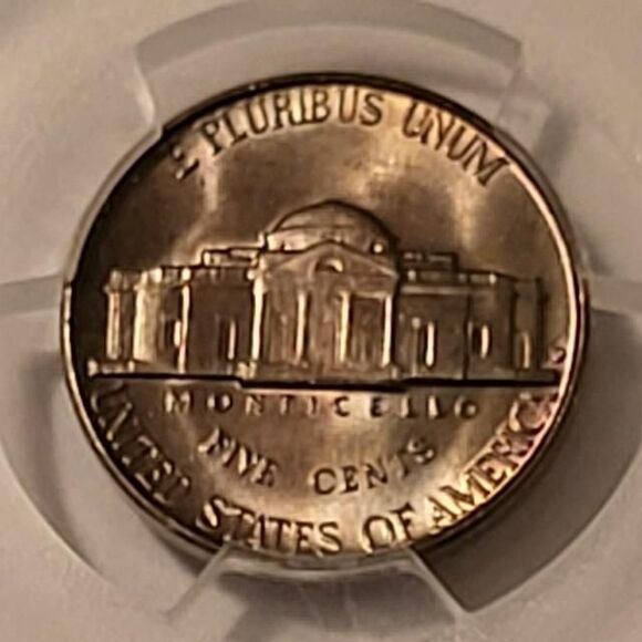 1949 D Jefferson Nickel MS64 PCGS Toning - Picture 4 of 4